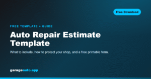 Auto repair estimate template — free printable form for mechanics