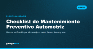 Checklist de mantenimiento preventivo automotriz en PDF y Word para descargar gratis