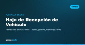 Hoja de recepción de vehículo para taller en PDF y Word para descargar gratis